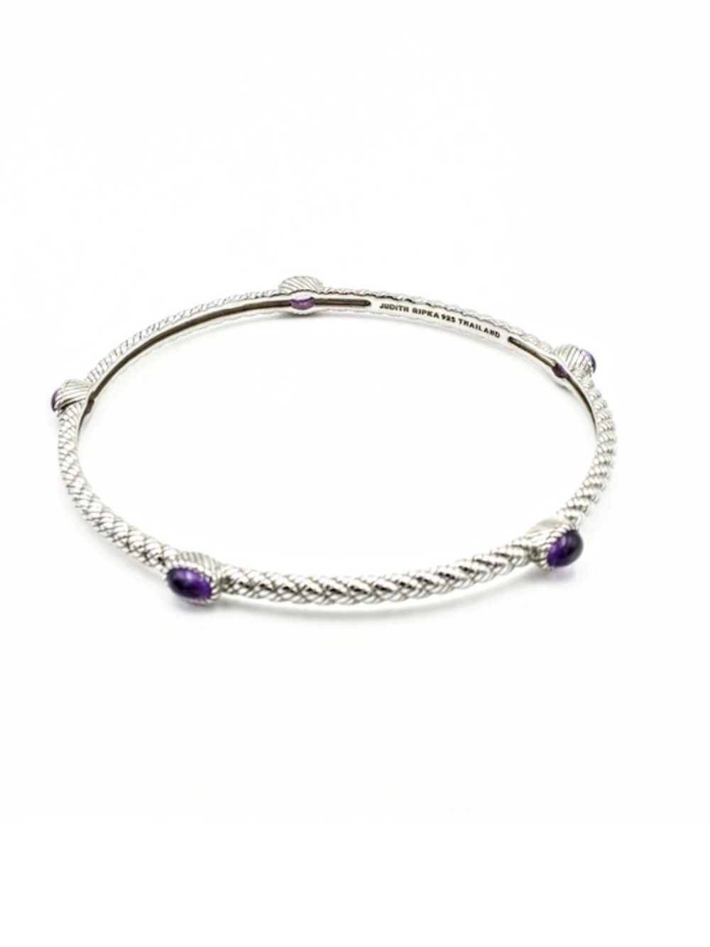 Judith Ripka purple amethyst bangle bracelet